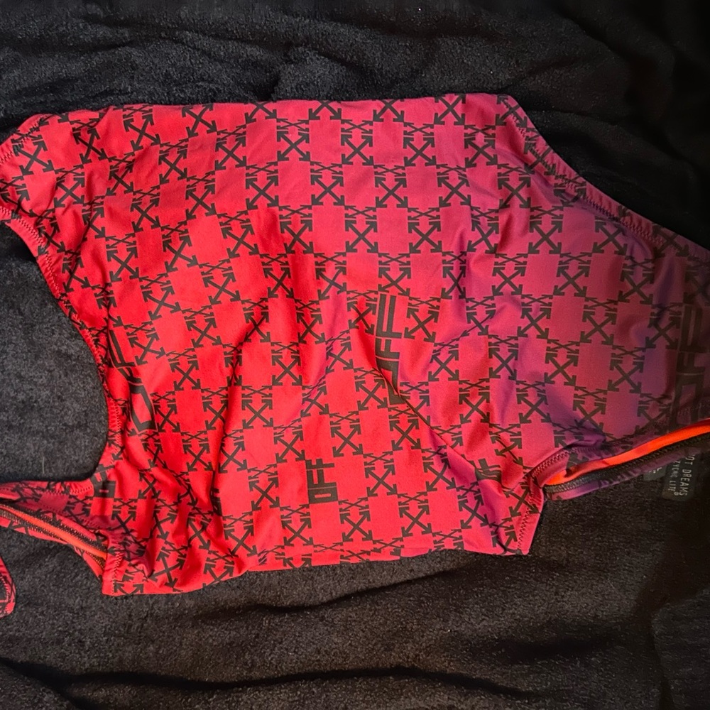 OFF WHITE VIRGIL ABLO Arrows gradient-effect branded swimsuit